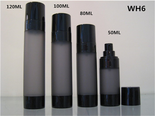 пустое 50ml 80ml 100ml 120ml заморозило черные косметические бутылки использует к упаковке заботы кожи людей