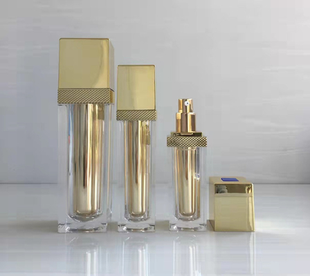 square plastic acrylic Luxury Cosmetic Cream Lotion Pump Bottle