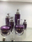 Big brand popular skin beauty bottle plastic cosmetic purple  lotion pump acrylic bottle