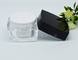 10g 15g  30g 50g black square double wall acrylic cosmetic jar for men's skin care packaging