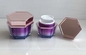 OEM&ODM factory screw cap hexagonal acrylic cosmetic jar packaging