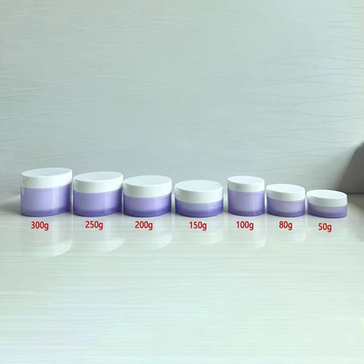 Полупрозрачная пластиковая PP косметическая банка 50g 80g 100g 150g 200g 250g 300g